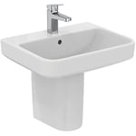 Ideal Standard I.LIFE B Lavabo Salle de Bain, T460801, 55 x 44 cm, Toilette, Fixation Mur, Céramique, Percé pour robinetterie, Blanc