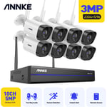 8CH système de caméra de sécurité sans fil 5MP WiFi nvr 8X 3MP détection intelligente ai Vision nocturne Kit de caméras de Surveillance cctv - Annke
