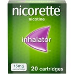 3x Nicorette Inhalator 15mg - 20 Cartridges - Suitable For Light & Heavy Smokers