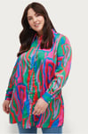 Zizzi - Långskjorta xLiva L/S Shirt - Grön