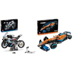 LEGO 42130 Technic BMW M 1000 RR Motorbike Model Kit for Adults & 42141 Technic McLaren Formula 1 2022 Replica Race Car Model Building Kit, F1 Motor Sport Set Gift Idea