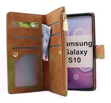 XL Standcase Lyxfodral Samsung Galaxy S10 (G973F) (Brun)