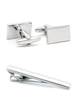 Silver manschettknappar & slipsnål