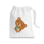 Miammo Happy bear character 14 - head tilt right stuff sack, capacity of 2.5 Litres, White