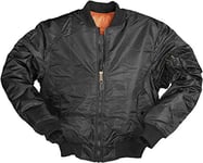 Mil-Tec Men's Type Ma1 Jacket, Black, M