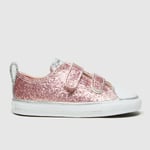 Convers epink 2v lo glitter trainers Junior size uk3 