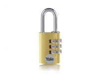 Yale YE3CB/38/131/1/GO, Konventionellt hänglås, Kombinationslås, Guld, Gjuten aluminium, Stål, U-format