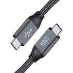 YOSH USB C to USB C Cable Type C Charger Cable Fast Charging PD 100W/5A Video Display with E-Mark Chip Protect Circuit for MacBook Pro, iPad Pro 2020/2018, MacBook Air, Samsung S21/S20 Huawei [2m]
