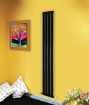 NRG Modern Vertical Flat Panel radiators | Black 1800 x 272 mm Single Column Designer Bathroom Radiator Heater