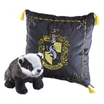 The Noble Collection Hufflepuff House Mascot & Cushion by Officially Licensed 13in (34cm) Harry Potter Toy Dolls Hufflepuff Badger Mascot Plush - for Kids & Adults