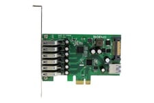 StarTech.com PCI Express USB 3.0-kort med 7 portar - standard- och lågprofilsdesign - USB-adapter - PCIe 2.0