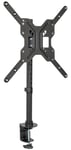 VIVO Black Ultra Wide Screen TV Desk Mount | Full Motion Height Adjustable Single Television Stand for Screens up to 55" (STAND-V155C)