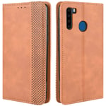 HualuBro Blackview A80 Pro Case, Blackview A80 Plus Case, Retro PU Leather Full Body Shockproof Wallet Flip Case Cover with Card Holder and Magnetic Closure for Blackview A80 Pro Phone Case (Brown)