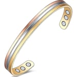 Koppararmband för Kvinnor Män Magnetiskt Armband Ultrastark Magneter 99,99% Koppar Justerbar Storlek, Vuxen, B FÄRG