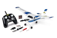 Carson 500505034 Avion de Sport RC 2,4 GHz 100% RTR Bleu - modèle réduit d’Avion télécommandé, Avion RC, modèle Robuste RTF (prêt à Voler) pour débutant, avec Piles et télécommande