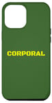 Coque pour iPhone 13 Pro Max Caporal militaire officier des forces armées imprimé au dos