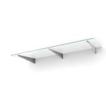 designtak entrétak easy collection flat console silver - clear glass