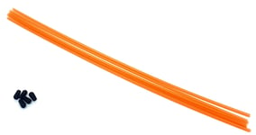 RC Receiver Wire Aerial Tube Protector Plastic Antenna Pipe Black Cap Orange x 5
