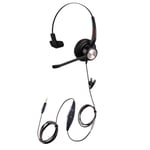 Emaiker Phone Headset Mono with Noise Canceling Mic, Wired Computer Headphone with mic for Samsung Huawei BlackBerry Smartphones and Laptop PC Mac Tablet with 3.5mm audio jack and In-Line Controller