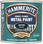 Hammerite 5084904 Metal Paint Satin Black 250ml