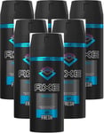 6 x Axe Deodorant Body Spray150ml - Marine