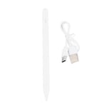 2259 Tablet Stylus Penna för IOS Tablet med 2 Ersättningsspetsar Magnetisk Adsorption USB-Port Stylus Penna Vit