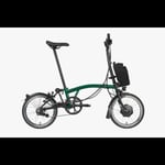 Brompton H4R Sammenleggbar EL-Sykkel 4 gir, 18,3kg, Racing Green, Med Bærer!!