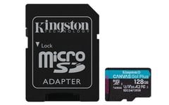 Kingston microSDXC Canvas Go Plus Gen4 - 128GB / Class10 / UHS-1 / 200MB/s