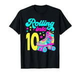 Rolling into 10 Girls 10th Birthday Roller Skates T-Shirt