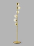 John Lewis Champagne Bubble Glass Floor Lamp, Champagne/Warm Brass