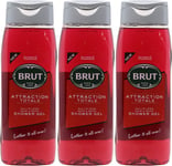 Brut Attraction Totale All-In-One Hair & Body Shower Gel 500ml X 3