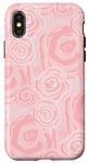 Coque pour iPhone X/XS Rose pastel rose pêche rose rose rose doux et élégant art