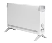 Dimplex ML3TSTIE7 3kW Convector Heater, Electric Freestanding & Wall Mountable Plug In Comvection Radiator, with Thermostat & Electronic Timer, Portable, Quiet, Slim & Lightweight –White/Grey