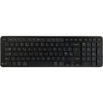 Contour Balance Keyboard Black| Wireless keyboard with USB-Cord | UK Layout | Super Slim | Ergonomic | Numeric Keypad + Media Keys | Home and Office | For Windows and Mac
