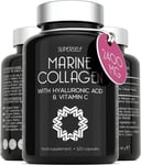 Marine Collagen Supplement 2400mg - 120 Tablets with Hyaluronic Acid & Vitamin C