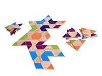 BS Toys- Jeu De Dominos Triangles Colorés GA319 Pensée Spatiale, Agilité Et Amusement pour Toute La Famille-Adapté À Partir De 4 Ans-2-6 Joueurs, Multicolore, Taille Unique