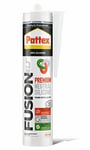 Pattex Mastic silicone neutre, Pattex Fusion XLT, pour contact indirect avec les aliments et pour la résistance aux agents chimiques désinfectants, scellant transparent, cartouche de 300 ml