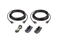 Aten 3 M Usb Hdmi Dual Display Secure Kvm Cable Kit, 3 M, Hdmi, Svart, Usb A, Hdmi, 3.5 Mm, Usb B, Hdmi, 3.5 Mm, Hankoppling