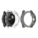 Tencloud Cases Compatible with Garmin Fenix 6X/Fenix 6X pro/Fenix 6X Sapphire/Fenix 6X Pro Solar Protective Case Cover Soft TPU Bumper Shell for Fenix 6X Series Smartwatch (Black+White)