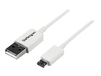 StarTech.com Câble Micro USB 50 cm - A vers Micro B - Cordon Micro USB 2.0 - 1x USB A (M) 1x USB Micro B (M) - Blanc 0.5m - Câble USB - Micro-USB de type B (M) pour USB (M) - USB 2.0 - 0.5 m -...