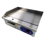 TAIMIKO Electric Griddle Commercial Counter Top Stainless Steel Hot Plate Kitchen Grill 3KW Fried Pans Burger Bacon Egg Fryer Barbeque