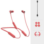 Fashion Bluetooth Earphone, Bluetooth Earphones, Built in Mic In Ear Earbuds, Lightweight Sport Magnetic Bluetooth Headphones, HiFi Stereo Sound, 15H Playing Time (Color : Red)
