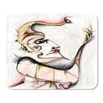 Mousepad Computer Notepad Office Gray Abstract Joker Pose Unique Painting Digital Oil Red Home School Game Player Computer Worker Inch