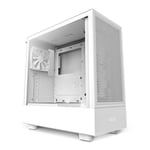 [B-Grade] NZXT H5 Flow ATX Tempered Glass Mid Tower PC Case - All White