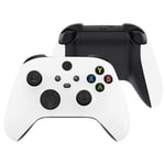 eXtremeRate Soft Touch White Replacement Handles Top Shell for Xbox Series X Controller, Custom Side Rails Panels Front Housing Shell Faceplate for Xbox Series S Controller - Controller NOT Included