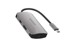 Sitecom CN-398 USB-C to 2x HMDI Adapter Hub with USB-C Power Delivery for MacBook Pro/Air, Chromebook and other USB Type C Devices