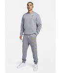 Nike Sportswear Standard Issue Mens Tracksuit in Polar Grey Fleece - Size Small