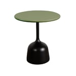 Cane-Line - Soffbordsunderrede liten - Glaze - Lava Grey/Bordsskiva dia. 45 cm - Drop, Glaze, Go - Olive Green - Soffbord utomhus - Grön