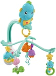 Fisher Price 3-in-1 Soothe and Play Baby Cot, Seahorse Mobile Music Toys NEW