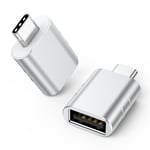 USB 3.2 til USB-C OTG-adapter 10 Gbps Sølv